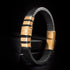 Lederarmband Herren Gold Premium Magnetverschluss paare uniqal